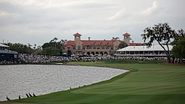 The 18th hole on the Stadium Course at TPC Sawgrass, home of The Players Championship