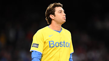 Sep 28, 2024; Boston, Massachusetts, USA; Boston Red Sox first baseman Triston Casas (36) walks off of the field after striking out against the Tampa Bay Rays during the eighth inning at Fenway Park. Mandatory Credit: Brian Fluharty-Imagn Images