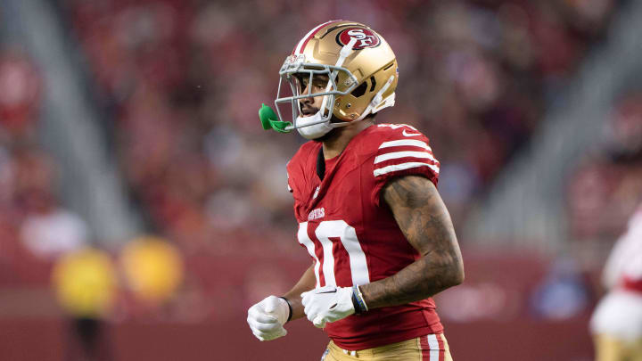 Aug 25, 2023; Santa Clara, California, USA;  San Francisco 49ers wide receiver Ronnie Bell (10) during the second quarter against the Los Angeles Chargers at Levi's Stadium. Mandatory Credit: Stan Szeto-USA TODAY Sports