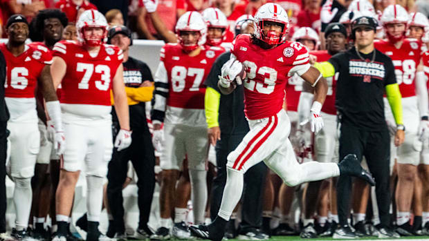 Nebraska Cornhuskers running back Dante Dowdell (23) runs against the Northern Iowa Panthers