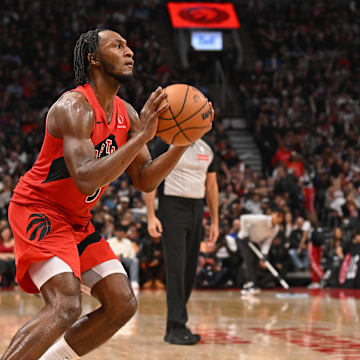 Toronto Raptors guard Immanuel Quickley is a solid prop target on Sunday.