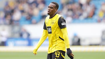 Jamie Gittens im BVB-Trikot. Lange wird er das schwarz-gelbe Dress wohl nicht mehr tragen