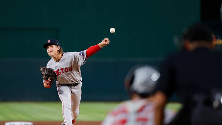 Sep 9, 2025; West Sacramento, California, USA; Boston Red Sox starting pitcher Connelly Early (71) throws a pitch in his MLB debut during the first inning against the Athletics at Sutter Health Park. Mandatory Credit: Sergio Estrada-Imagn Images