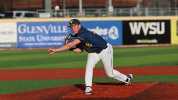 West Virginia starting pitcher Tyler Switalski.