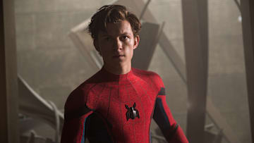 Tom Holland stars as Spider-Man/Peter Parker in Columbia Pictures' SPIDER-MAN™: HOMECOMING.