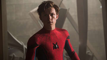 Tom Holland stars as Spider-Man/Peter Parker in Columbia Pictures' SPIDER-MAN™: HOMECOMING.
