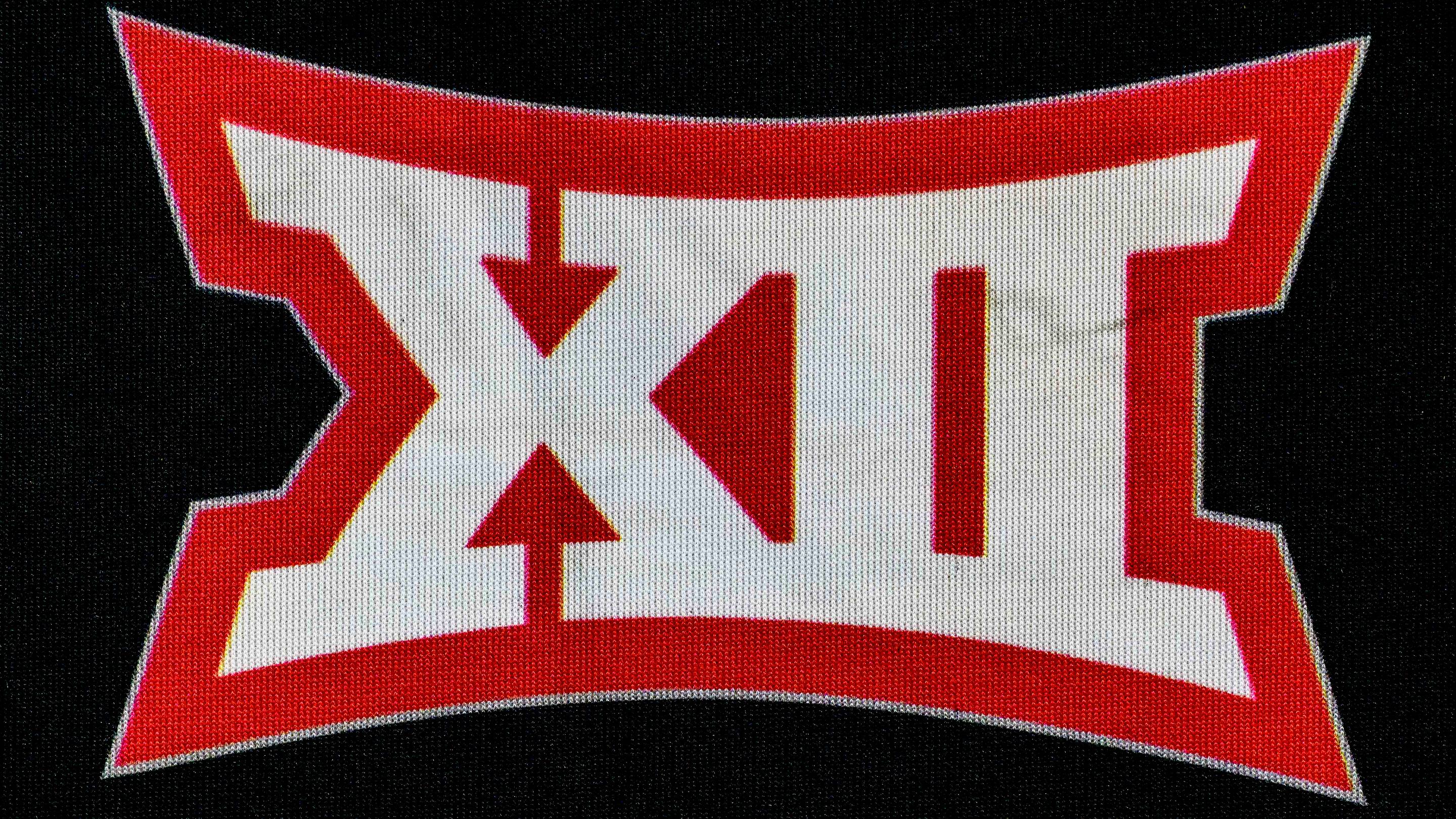 Jul 14, 2022; Arlington, TX, USA; A view of the Big 12 conference logo during the Big 12 Media Day at AT&T Stadium.