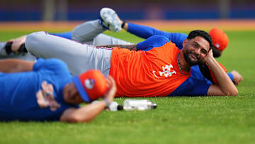 New York Mets Sean Manaea Stretching