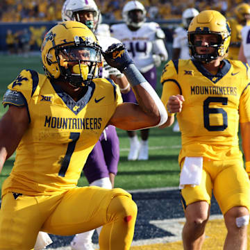 West Virginia University running back Jahiem White