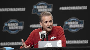 March 26, 2025; San Francisco, CA, USA; Arkansas Razorbacks head coach John Calipari  Mandatory Credit: Kyle Terada-Imagn Images