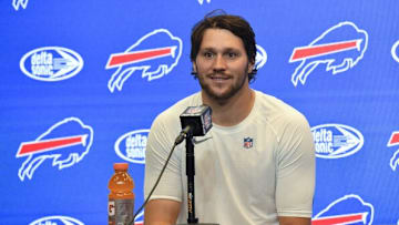 Josh Allen answering questions
