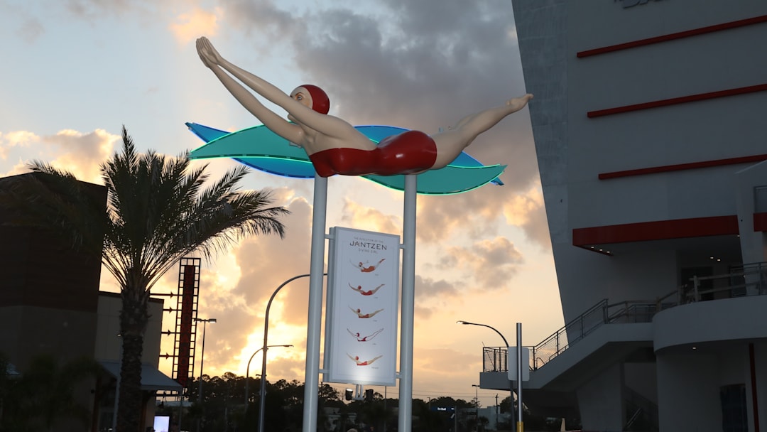 The iconic Jantzen Girl sculpture, a beachside landmark for many generations, has returned to Daytona Beach