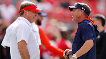 Kirby Smart, Hugh Freeze, Auburn v Georgia