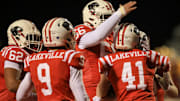 Lakeville North celebrates during the 2022 season