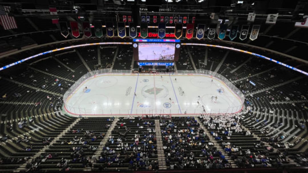 Grand Casino Arena during the Minnesota (MSHSL) girls hockey state tournament in St. Paul.