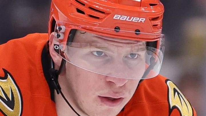 NHL Anaheim Ducks defense Jackson LaCombe NHL Anaheim Ducks defense Jackson LaCombe