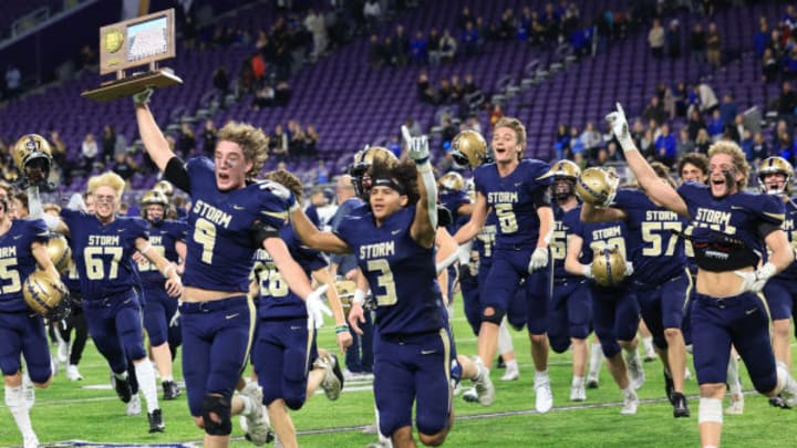 Chanhassen celebrates the 2023 MSHSL Class 5A state title