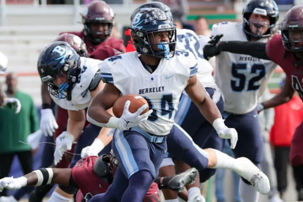 Berkeley Prep running back Joseph Troupe rushed for 1,510 yards and scored 16 touchdowns in 2023.