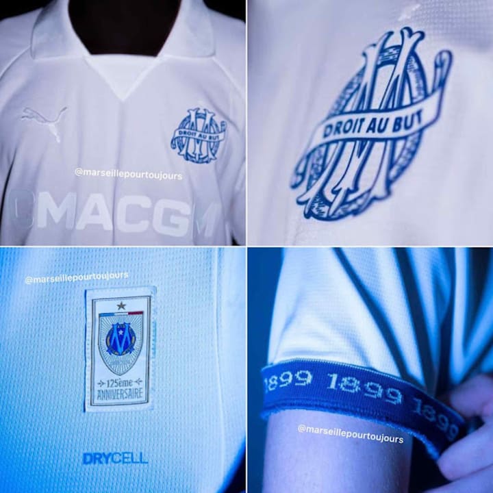 Les détails du maillot des 125 ans de l'OM