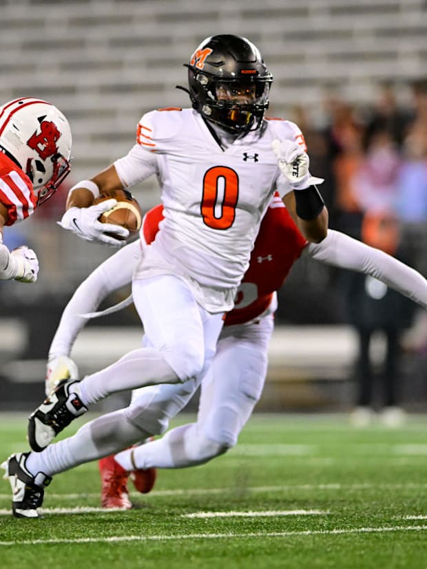 Nick Abrams, who recently committed to Georgia as a linebacker, is a play-maker on both sides of the ball for McDonogh.