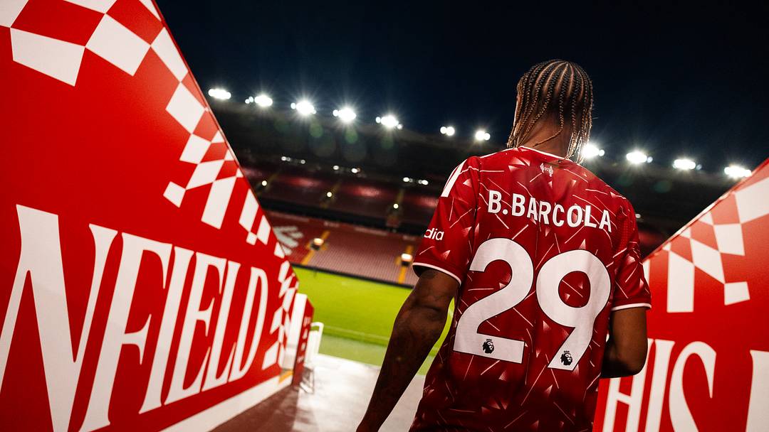 Liverpool Unveil New Signing Bradley Barcola