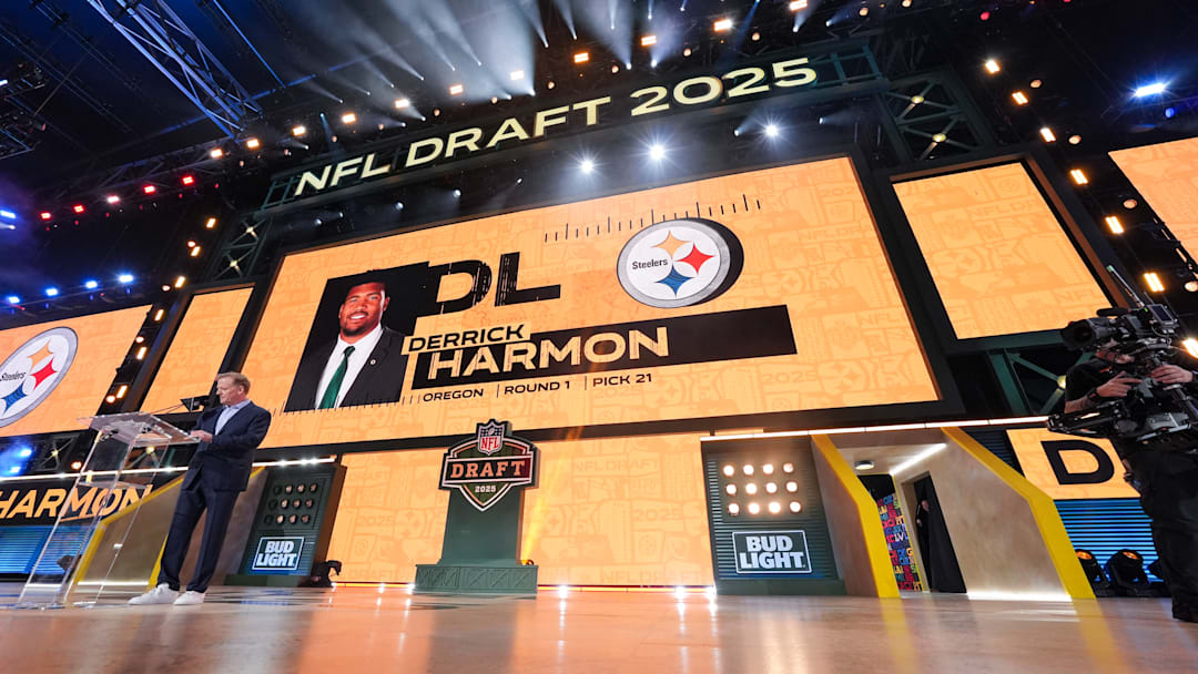 Pittsburgh Steelers selecting Derrick Harmon