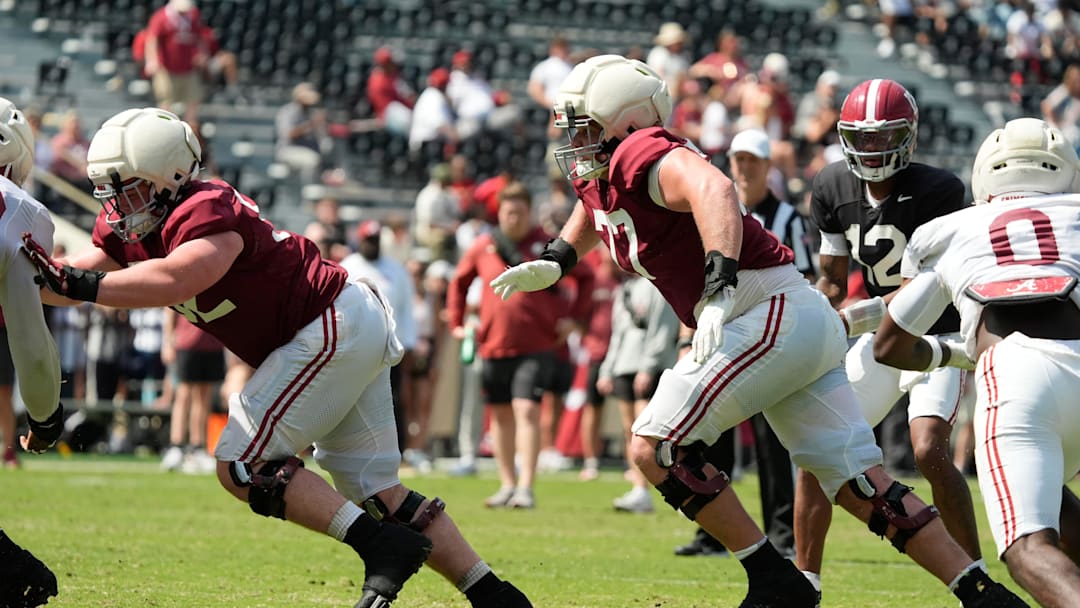 April 11, 2026; Tuscaloosa, AL, USA; during the Alabama A Day at Bryant-Denny Stadium. April 11, 2026; Tuscaloosa, AL, USA; during the Alabama A Day at Bryant-Denny Stadium.