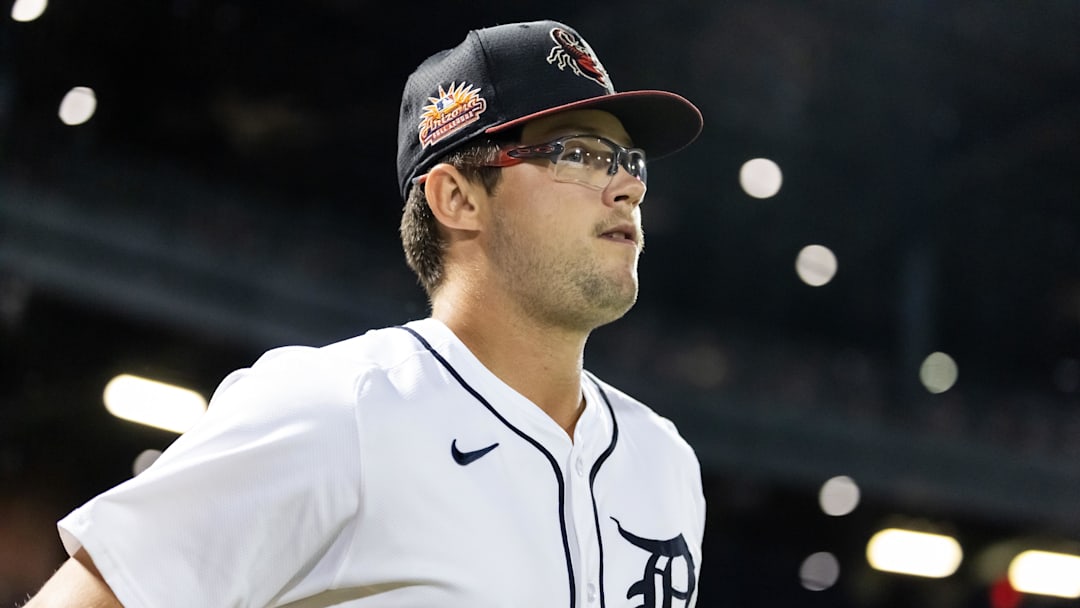 Nov 9, 2025; Mesa, AZ, USA; Detroit Tigers infielder Max Anderson during the Arizona Fall League Fall Stars Game at Sloan Park. Mandatory Credit: Mark J. Rebilas-Imagn Images Nov 9, 2025; Mesa, AZ, USA; Detroit Tigers infielder Max Anderson during the Arizona Fall League Fall Stars Game at Sloan Park. Mandatory Credit: Mark J. Rebilas-Imagn Images
