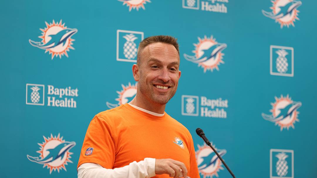 Jun 2, 2026; Miami Gardens, FL, USA; Miami Dolphins head coach Jeff Hafley smiles during the press conference for mini camp at Baptist Health Training Complex. Mandatory Credit: Isabella Frias-Imagn Images Jun 2, 2026; Miami Gardens, FL, USA; Miami Dolphins head coach Jeff Hafley smiles during the press conference for mini camp at Baptist Health Training Complex. Mandatory Credit: Isabella Frias-Imagn Images