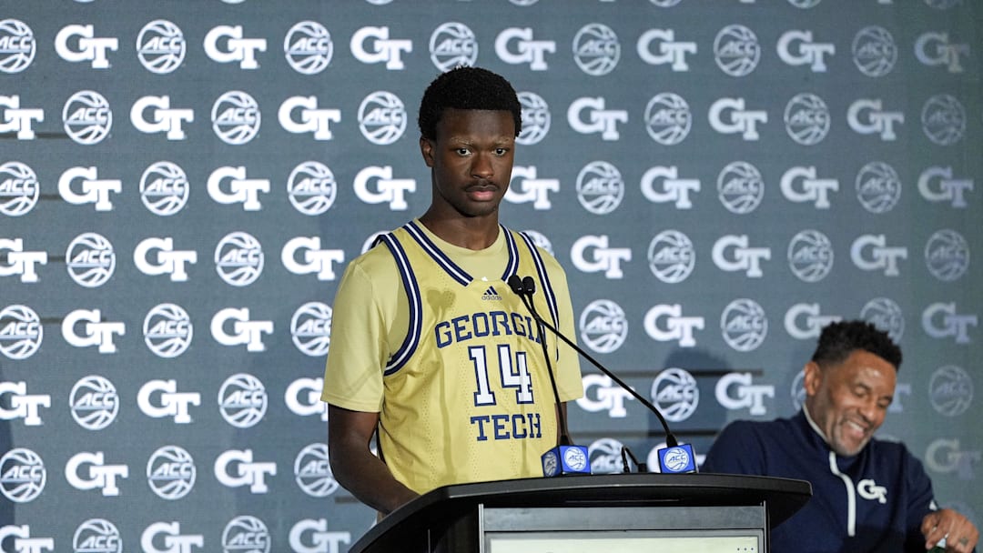 Oct 9, 2024; Charlotte, NC, USA;  Georgia Tech player Kowacie Reeves,Jr. during ACC Media Days at The Hilton Charlotte Uptown. Mandatory Credit: Jim Dedmon-Imagn Images