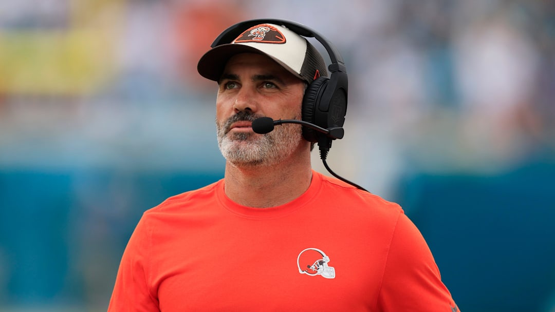 Cleveland Browns head coach Kevin Stefanski looks on during the first quarter of an NFL football matchup Sunday, Sept. 15, 2024 at EverBank Stadium in Jacksonville, Fla. The Browns defeated the Jaguars 18-13. Cleveland Browns head coach Kevin Stefanski looks on during the first quarter of an NFL football matchup Sunday, Sept. 15, 2024 at EverBank Stadium in Jacksonville, Fla. The Browns defeated the Jaguars 18-13.