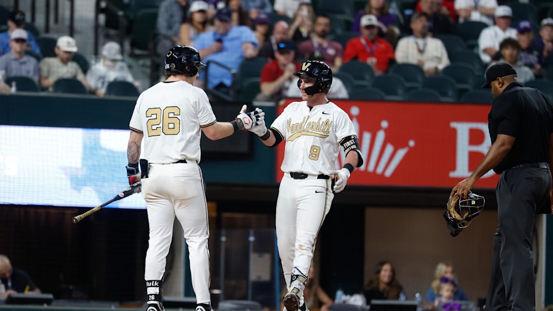 Feb 13, 2026; Arlington, TX, USA; TCU vs Vanderbilt during the Shriner's Children's College Showdown at Globe Life Field. Mandatory Credit: Chris Jones-Imagn Images