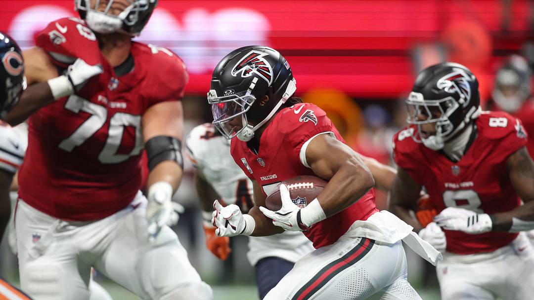 Oct 18, 2026; Atlanta, Georgia, USA;  Atlanta Falcons back Bijan Robinson (7) Mandatory Credit: Brett Davis-Imagn Images