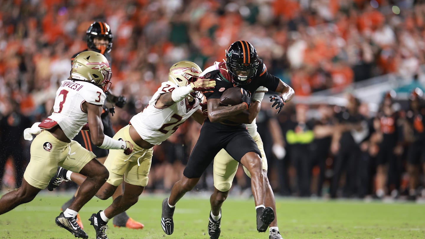 邁阿密颶風隊以一邊倒的勝利結束了 FSU 系列三連勝