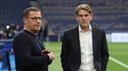 Max Eberl (l.) und Christoph Freund (r.) lehnten einen neuen Vertrag für Thomas Müller ab