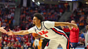 Mar 5, 2025; Oxford, Mississippi, USA; Mississippi Rebels forward Jaemyn Brakefield (4) reacts against the Tennessee Volunteers during the second half at The Sandy and John Black Pavilion at Ole Miss. Mandatory Credit: Wesley Hale-Imagn Images