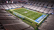 View inside the stadium before a game between the Kansas City Chiefs and the Los Angeles Chargers at Corinthians Arena. 