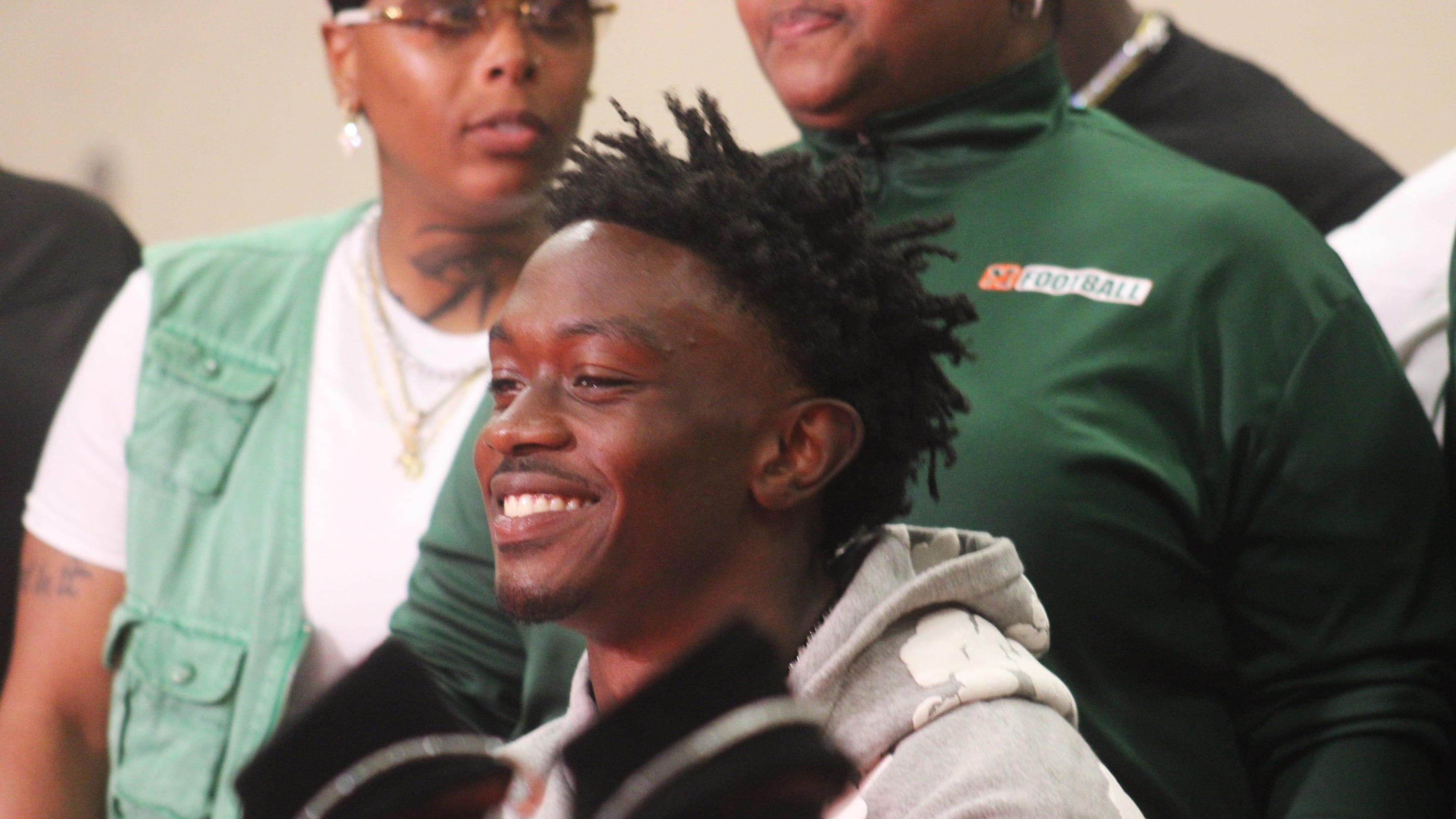 Michigan QB Bryce Underwood reacts to commitment of new wide receiver