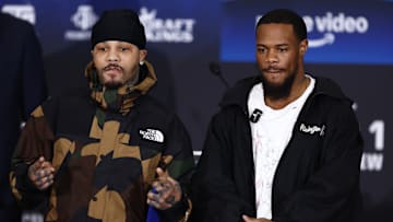 Gervonta Davis y Lamont Roach Jr. durante la presentación de su pelea