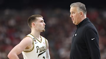 Purdue point guard Braden Smith (left), Purdue head coach Matt Painter (right)