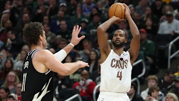 Evan Mobley, Cleveland Cavaliers and Brook Lopez, Milwaukee Bucks