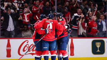 Alex Ovechkin, Nic Dowd, Tom Wilson, Alexander Alexeyev, Washington Capitals 