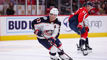 Johnny Gaudreau, Martin Fehervary, Washington Capitals 