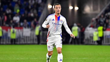 Maxence Caqueret in action for Lyon