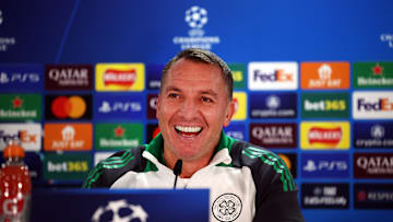 Celtic FC Training And Press Conference - UEFA Champions League 2024/25 League Knockout Play-off