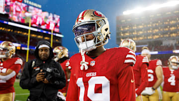 San Francisco 49ers wide receiver Jacob Cowing (19)