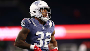 New England Patriots running back TreVeyon Henderson