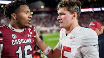 LaNorris Sellers QB South Carolina Gamecocks, Ty Simpson QB Alabama Crimson Tide