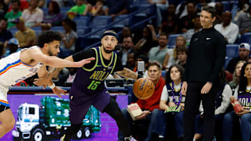 Jose Alvarado against the Oklahoma City Thunder