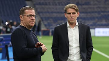 Max Eberl (l.) und Christoph Freund (r.) lehnten einen neuen Vertrag für Thomas Müller ab